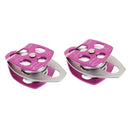 2 Pieces Aluminum Rope Pulley Ball Bearings Sheave 32KN Breaking Load Rock Climbing Arborist Rescue Abseiling Gear