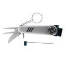 6 in 1 Stainless Steel Multi Golf Divot/Cleat/Cleaner/Marker Tool with Key Ring Golf Accessory