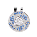 Zinc Alloy Bling Rhinestone Golf Hat / Cap / Visor Clip and Magnetic Ball Marker Golf Accessories