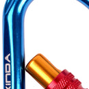 New Blue Oval Shape Aluminium Alloy Screw Locking Carabiner 25KN 5600Lb