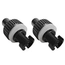 2Pcs Nylon Inflatable Boat Kayak Foot Air Pump Hose Valve Adapter Rowing Accessories Black