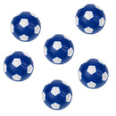 6 Pack 36mm Table Soccer Foosballs Replacement Mini Soccer Balls for Tabletop Game, Blue + White