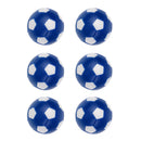 6 Pack 36mm Table Soccer Foosballs Replacement Mini Soccer Balls for Tabletop Game, Blue + White