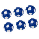 6 Pack 36mm Table Soccer Foosballs Replacement Mini Soccer Balls for Tabletop Game, Blue + White