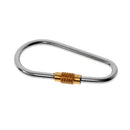 1.85 x 0.9inch Strong Ultra-light Titanium Alloy Screw Lock Carabiner Clip Keychain Outdoor Camping Quick Hook