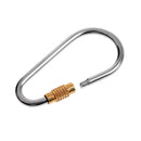 1.85 x 0.9inch Strong Ultra-light Titanium Alloy Screw Lock Carabiner Clip Keychain Outdoor Camping Quick Hook