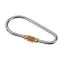 1.85 x 0.9inch Strong Ultra-light Titanium Alloy Screw Lock Carabiner Clip Keychain Outdoor Camping Quick Hook