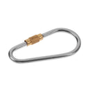 1.85 x 0.9inch Strong Ultra-light Titanium Alloy Screw Lock Carabiner Clip Keychain Outdoor Camping Quick Hook