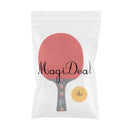 Durable Table Tennis Paddle Ping-Pong Bat Rackets Case Ball Set Long Handle Shake Hands Grips