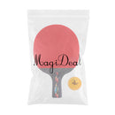 Durable Table Tennis Paddle Ping-Pong Bat Rackets Case Ball Set Short Handle Penhold Grips