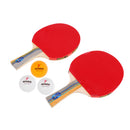 2 Players Table Tennis Ping Pong Complete Set- 2 Pieces Shake Hands Grips Bats Paddles Rackets & 3 Pieces Balls & 1 Piece Carry Cover Bag