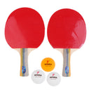 2 Players Table Tennis Ping Pong Complete Set- 2 Pieces Shake Hands Grips Bats Paddles Rackets & 3 Pieces Balls & 1 Piece Carry Cover Bag