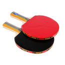 2 Players Table Tennis Ping Pong Complete Set- 2 Pieces Shake Hands Grips Bats Paddles Rackets & 3 Pieces Balls & 1 Piece Carry Cover Bag