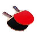 Table Tennis Game Set for 2 Players Ping Pong Short Handle Penhold Pimples in Bats Paddles Rackets + 3 Pieces Balls + 1 Piece Storing Cover Bag
