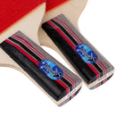 Table Tennis Game Set for 2 Players Ping Pong Short Handle Penhold Pimples in Bats Paddles Rackets + 3 Pieces Balls + 1 Piece Storing Cover Bag