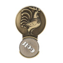 Copper Golf Ball Markers Magnetic with Hat Clip Set Zodiac Chicken Style Golfer Gift Accessory