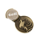 Copper Golf Ball Markers Magnetic with Hat Clip Set Zodiac Chicken Style Golfer Gift Accessory