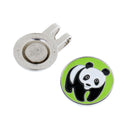 Metal Magnetic Golf Ball Markers Accessory with Hat Clip Set Panda Pattern Golfer Gift