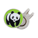 Metal Magnetic Golf Ball Markers Accessory with Hat Clip Set Panda Pattern Golfer Gift