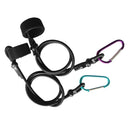 2 Pieces 24" Kayak Fishing Rod Paddle Leash with Nylon Fastener Tape & Carabiner