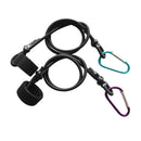 2 Pieces 24" Kayak Fishing Rod Paddle Leash with Nylon Fastener Tape & Carabiner
