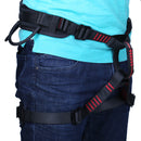 Adjustable Half Body Climbing Harness Safety Seat Belt for Rock Climbing Mountaineering Aerial Work Rappelling Rescue Gear Equipment