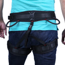 Premium Rock Climbing Half Body Harness Safety Seat Sitting Bust Belt for Outdoor Sports Mountaineering Downhill Tree Arborist Rappelling Rescue Gear Equipment