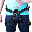 Professional Rock Climbing Harness Safety Seat Sitting Bust Belt Mountaineering Rappelling Rescue Fall Arrest Protection Equipment with Gear Loops
