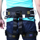 Professional Rock Climbing Harness Safety Seat Sitting Bust Belt Mountaineering Rappelling Rescue Fall Arrest Protection Equipment with Gear Loops