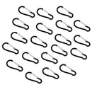20 Pieces/ Set 1.9" x 0.9" Gourd Shaped Aluminum Alloy Snap Carabiner Keychain Clip Hook Backpacking Camping Hiking Travel