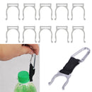 10 Pieces Aluminum Alloy Drink Water Bottle Buckles Quick Clips Holder Accessories Outdoor Camping Hiking Travel