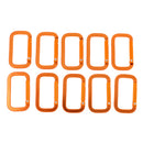 10 Pieces Rectangle Shape Snap Locking Carabiner Key Hook Climbing Camping Hiking Backpack Outdoor Equipment