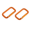 10 Pieces Rectangle Shape Snap Locking Carabiner Key Hook Climbing Camping Hiking Backpack Outdoor Equipment