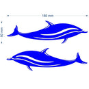 2 Pieces Waterproof Dolphins Stickers Vinyl Decals for Kayak,Boat,Car,Bathroom,Window,Wall or Home Decor
