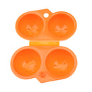 Portable Folding 2 Eggs Case Containing Box Bin Carrier Holder For Outdoor Camping Picnic Random Color