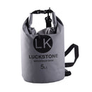 Adjustable Single Shoulder Strap 5L Capacity Waterproof Dry Bag Pouch For Kayaking Canoeing Rafting Swimming Gray