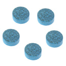 5 Pieces / Set 10mm Blue Diamond Leather Glue-on Snooker Pool Billiard Cue Tips
