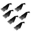 6 Pieces Pool Snooker Table Billiards Net Mesh Pocket Bag Replacement Sets Black