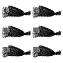6 Pieces Pool Snooker Table Billiards Net Mesh Pocket Bag Replacement Sets Black