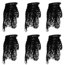 6 Pieces Pool Snooker Table Billiards Ring Net Mesh Pocket Bag Replacement Sets Black