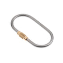 Mini Titanium Alloy Carabiner O Shape Locking Keychain Key Ring Tool