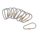 10 Pieces Mini Titanium Alloy Carabiner D-ring Locking Keychain Key Ring