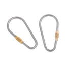 10 Pieces Mini Titanium Alloy Carabiner D-ring Locking Keychain Key Ring