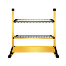 Portable Lightweight Aluminum Alloy 24 Fishing Rod Rack Holder Vertical Stand for Angler Boat Yacht