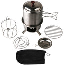Multi-functional Solidified Alcohol Wood Stove Pot Cooker for Outdoor Camping Picnic Backpacking BBQ with with Mesh Bag