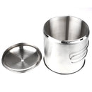 Multi-functional Solidified Alcohol Wood Stove Pot Cooker for Outdoor Camping Picnic Backpacking BBQ with with Mesh Bag