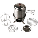 Multi-functional Solidified Alcohol Wood Stove Pot Cooker for Outdoor Camping Picnic Backpacking BBQ with with Mesh Bag