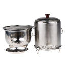 Multi-functional Solidified Alcohol Wood Stove Pot Cooker for Outdoor Camping Picnic Backpacking BBQ with with Mesh Bag