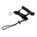 Safety Coil Spring Quick Release Buckle Scuba Diving Dive Lanyard with Metal Snap Clip Hook for Camera Equipment