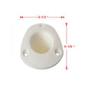 4 Pieces White Color Fishing Rod Holders Flush Mount For Marine Boat Kayak Yacht